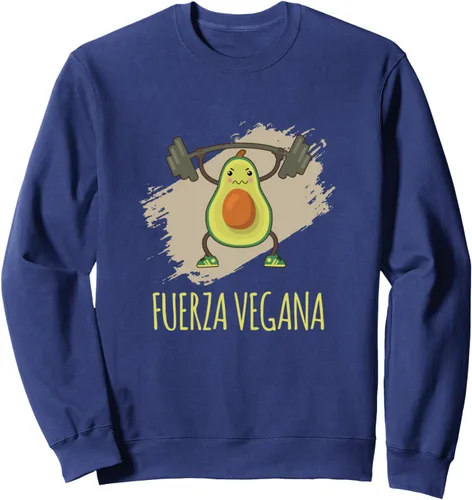 Vista 5 de Vegan Fuerza Vegana Funny Saying Vegan Sweatshirt