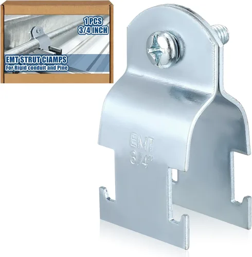 Vista 16 de Landhoow Emt Pipe - Abrazaderas universales de puntal para canal, accesorio de conducto electro galvanizado con perno y tuerca, herramienta