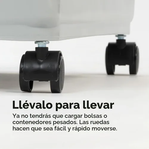 Vista 10 de IRIS USA Contenedor de almacenamiento de comida para perros con ruedas, tapa hermética, cuchara de 2 tazas, almacenamiento de alimentos