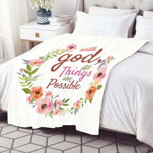 Vista 6 de Mantas de versículo bíblico de franela de felpa suave para niños, manta ligera para aire acondicionado para niños, decoración de sofá, habitación
