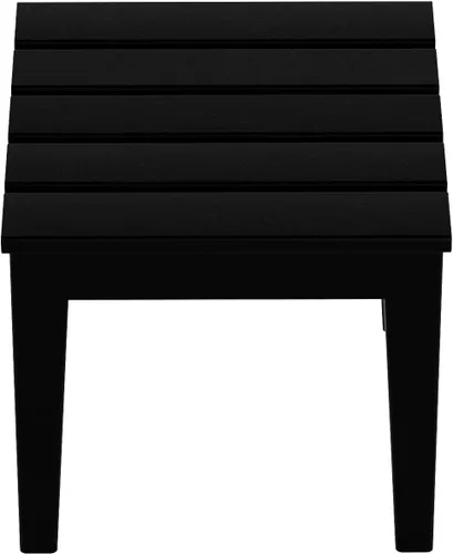 Vista 5 de WestinTrends Ashore - Mesa auxiliar Adirondack moderna para patio al aire libre, color negro