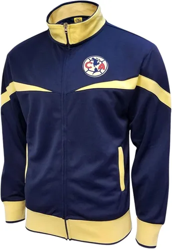 Vista 6 de Icon Sports Chaqueta deportiva de fútbol con licencia oficial de Club America, unisex para adultos
