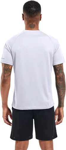 Vista 4 de Paquete de 1 o 3 camisetas de entrenamiento para hombre, camisetas de manga corta que absorben la humedad, camisetas deportivas de manga corta