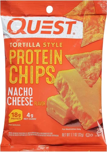 Vista 36 de Quest Nutrition Chips de proteína, barbacoa, 0.78 oz de proteína, 0.11 oz de carbohidratos netos, 130 cals, bolsa de 1.1 onzas, 1 unidad, alto