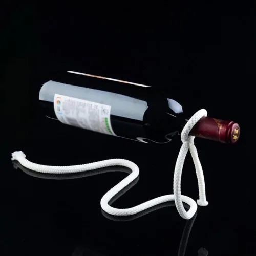 Vista 7 de Soporte para botella de vino de hierro mágico para regalo (cadena de hierro)