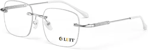 Vista 7 de LUFF Rimless Reading Glasses for Women Blue Light Blocking