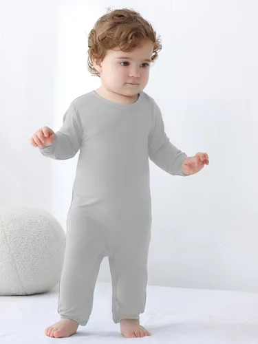 Vista 2 de GUISBY Pijama de rayón para bebé, manga larga con cierre a presión