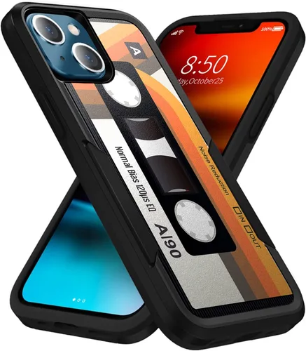 Vista 16 de CasesOnDeck Grip Case Compatible with Apple iPhone 14 (6.1") / iPhone 14 Case [Dual Tactical] Slim Heavy Duty Heavy Duty Case Black Matte (Astronaut)
