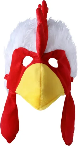 Vista 8 de Divertido sombrero de gallo de pollo de felpa