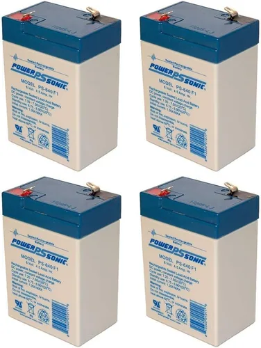 Vista 2 de Power Sonic PS-640 Batería SLA 6v 4.5AH F1 Terminal - Paquete de 4