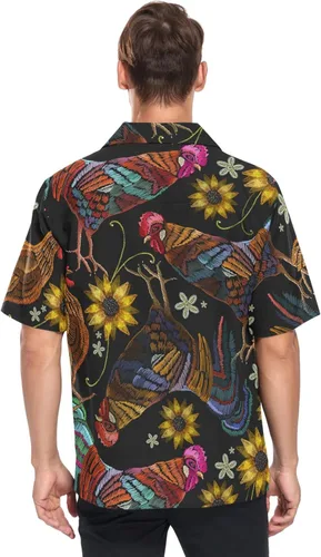 Vista 6 de Camisas hawaianas de manga corta para hombre, camisas de playa para hombre