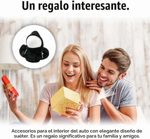 Vista 6 de Ziciner Funda para palanca de cambios de coche, diseño de suéter a la moda, protector de cambios suave universal, accesorios de decoración