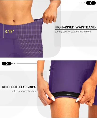Vista 3 de Pantalones cortos de ciclismo acolchados 4D para mujer, 57 pulgadas, ropa interior de ciclismo, ciclismo de carretera, pantalones cortos para mujer