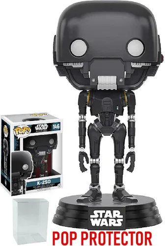 Vista 2 de Funko Pop! Star Wars: Rogue One - K-2SO #146 Figura de vinilo (incluye funda protectora de caja pop)