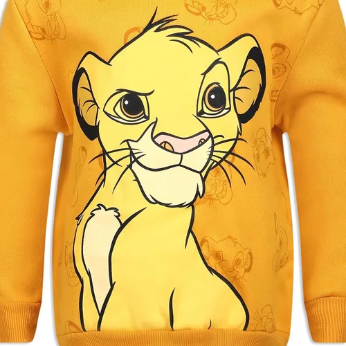 Vista 5 de Disney Lion King Simba - Sudadera con capucha para niños pequeños y pequeños, color naranja
