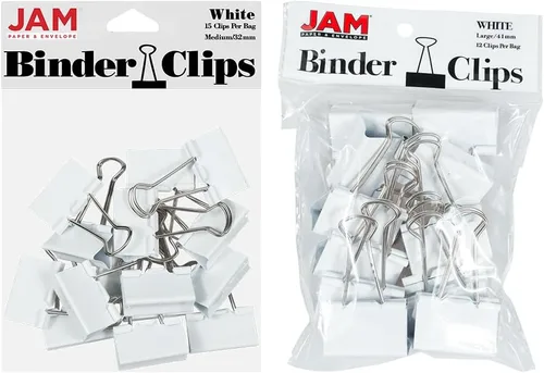 Vista 67 de Broches aprietapapeles JAM Paper®, Blanco