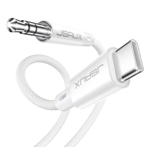 Vista 12 de JSAUX Cable USB C a conector auxiliar de audio de 0.138 in [1.6 pies], USB tipo C a 0.138 in, cable estéreo de auriculares compatible con iPhone 16