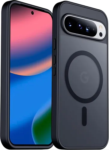 Vista 73 de SPIDERCASE Funda magnética para Google Pixel 9A, protección contra caídas de grado militar, delgada, translúcida, mate, a prueba de golpes
