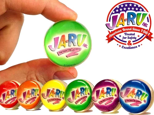 Vista 7 de JA-RU Hi Bounce Pinky Ball (24 bolas) – Pelotas hinchables de goma rosa sólida para niños, juguetes de parque al aire libre, juguete para aliviar