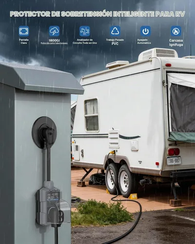 Vista 8 de Kohree Protector contra sobretensiones RV de 30 amperios, protección