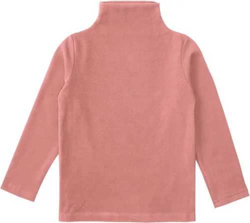 Vista 3 de TiaoBug Camiseta básica de cuello alto de color sólido para bebés, niños y niñas, camiseta térmica de manga larga con cuello alto falso de algodón