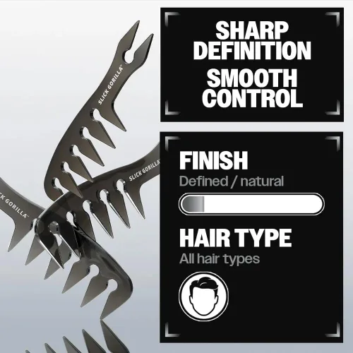 Vista 9 de Slick Gorilla - Peine con textura para hombres y mujeres, peine para peinar el cabello con dientes anchos