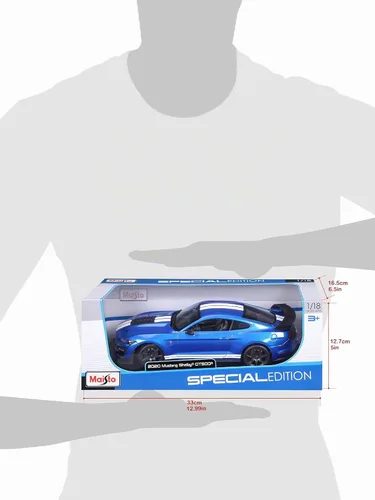 Vista 6 de Maisto 1:18 Edición Especial 2020 Mustang Shelby GT500, naranja, azul surtidos