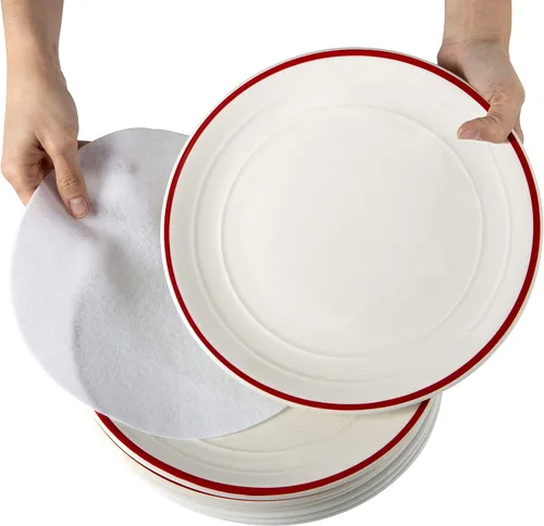 Vista 9 de Simplify Caja de almacenamiento de vajilla para platos navideños 12.2 pulgadas China de Navidad 12 separadores de fieltro Ajuste de vajilla