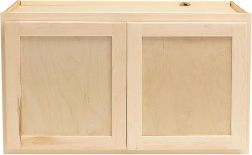 Vista 2 de Quicklock RTA (listo para montar) Armario de cocina de pared para microondas - Estilo agitador 100% madera dura, almacenamiento de hardware