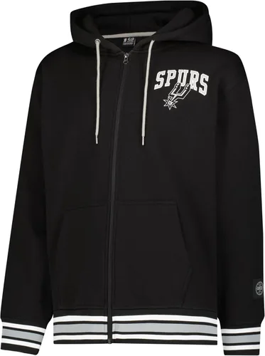 Vista 2 de Ultra Game Chaqueta con capucha oficial de la NBA MVP de calidad prémium con cremallera completa para hombre Negro