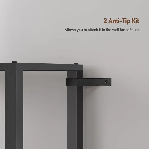 Vista 7 de TUTOTAK Estantería para libros de 4 niveles, estantería estrecha para espacios pequeños, estantería apilable de bricolaje, para sala de estar Negro
