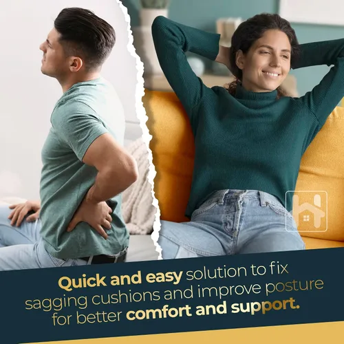 Vista 11 de Golden Home Essentials Soporte de sofá resistente para cojines caídos, tablero de cojín de sofá extra ancho de 21.5 x 72 pulgadas, tablero