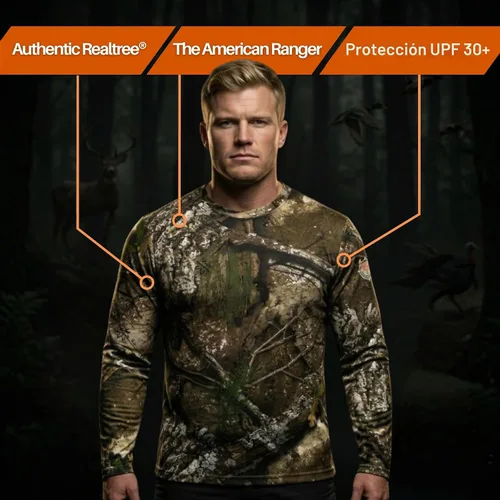 Vista 2 de Realtree Camo Crewneck Tees Mezcla de algodón Realtree Apx