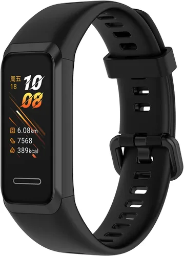 Vista 10 de Correas ECSEM compatibles con Huawei Band 4 y 5i de silicona suave, impermeable, ajustable, correa de reloj deportivo, correas de repuesto