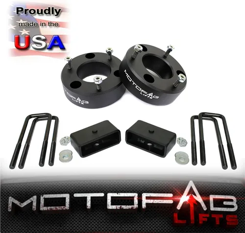 Vista 2 de Kit de nivelación para Chevy 2007–2017 Sierra GMC, nivelación de 3 in frontal y 1 in trasera de MotoFab CH-3F-1R.