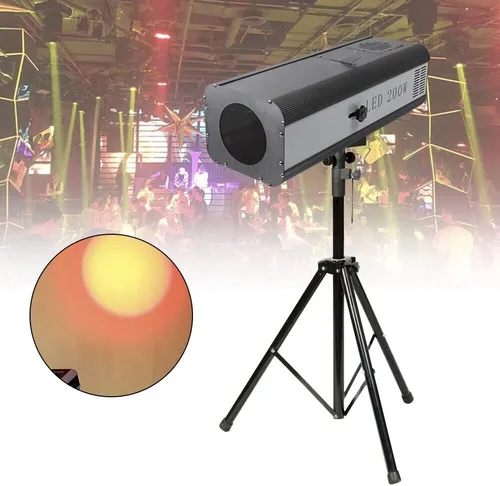 Vista 2 de Proyector LED de 200 W, luz de escenario de control manual, luz de escenario de apertura ajustable para DJ, discoteca, club, fiesta, boda