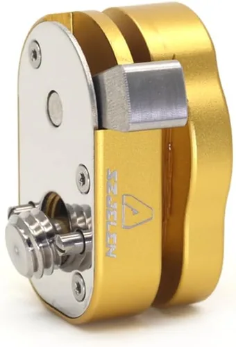 Vista 4 de Mini sistema de placa de liberación rápida con 3/8 tornillos M3 para monitores de cámara, brazos, accesorios, micrófonos, luces clave (dorado)