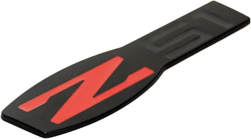Vista 4 de 2 piezas de emblema Z51 para interior o exterior, placa de identificación 3D de repuesto para C6 Corvette (negro rojo)