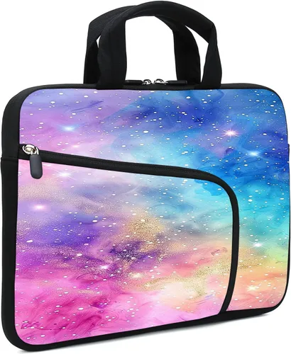 Vista 7 de Funda para portátil de 11.6" 12.2 pulgadas para Chromebook, Ultrabook, portátil, tableta de neopreno con asa para hombres y mujeres, dos bolsillos