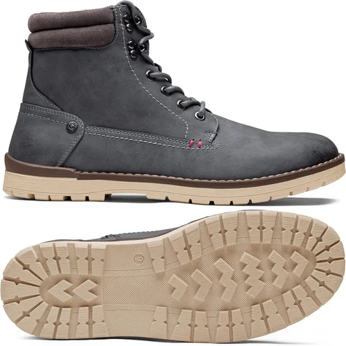 Vista 2 de Vostey Botas de senderismo impermeables para hombre, botas chukka casuales para hombres