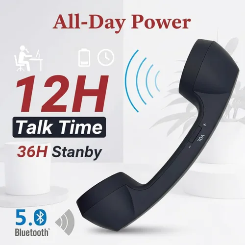 Vista 4 de Auricular de Teléfono Retro, Nuevo Auricular de Teléfono Retro 2026 para iPhone y Android, Tipo-C/Bluetooth Inalámbrico Receptor de Teléfono Antiguo