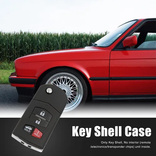 Vista 2 de uxcell Nuevo Smart Remote Flip Key Fob Shell Case 4 Botón para Mazda 3 5 RX-8 CX-7 CX-9 2007-2010