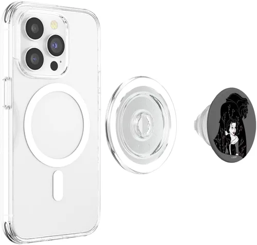 Vista 4 de Disney Beauty And The Beast Belle And Beast - Retrato floral PopSockets MagSafe PopGrip para iPhone