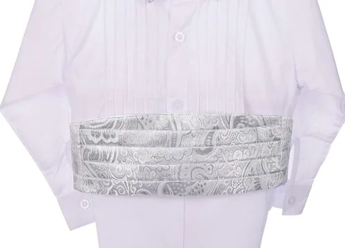 Vista 6 de Lito Angels Conjunto de 5 piezas de traje formal de jacquard para bebé niño
