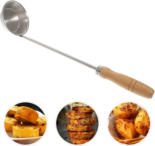 Vista 5 de Acero inoxidable Frito Snack Camarón Flatcake Cocina Molde Accesorio de Cocina para Panqueques