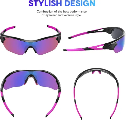 Vista 2 de Lentes de sol polarizados para hombres y mujeres jóvenes de béisbol ciclismo correr conducir pesca golf motocicletas lentes TAC UV400