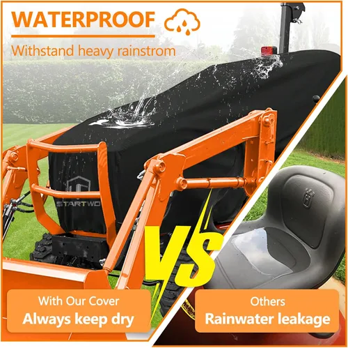 Vista 3 de STARTWO Funda para Tractor Impermeable de Servicio Pesado, Funda Anti-UV Resistente a Rasgaduras para Cubierta de Tractor Utilitario Compacto