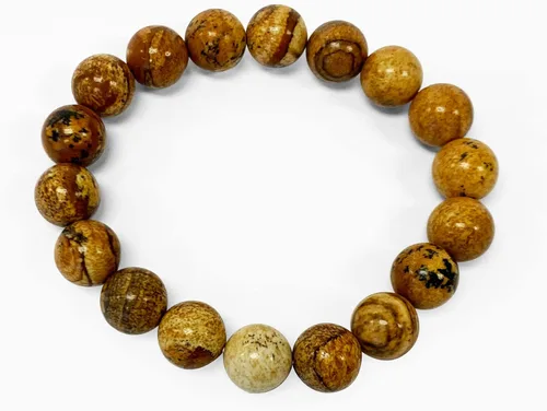 Vista 702 de Gem Avenue Handmade Round Bead Stretch Bracelet Unisex Natural Stone Beaded Jewelry for Men & Women, Elastic Wristband for Daily Wear