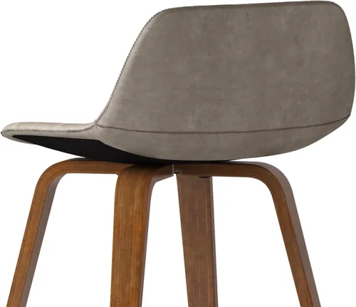 Vista 7 de SIMPLIHOME Randolph Taburetes de mostrador (juego de 2) – asientos de cocina tapizados de madera curvada de 28 pulgadas de altura de asiento
