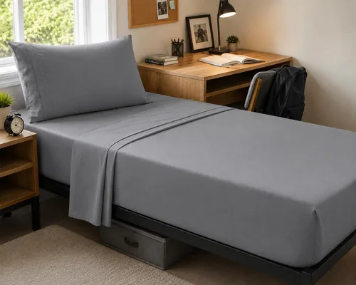 Vista 55 de Juego de Sábanas Twin - Sábanas de Cama Twin de Microfibra Ultra-Suave 1800 - Doble Cepillado - Bolsillos Profundos - Ajuste Fácil - Sin Arrugas Gris